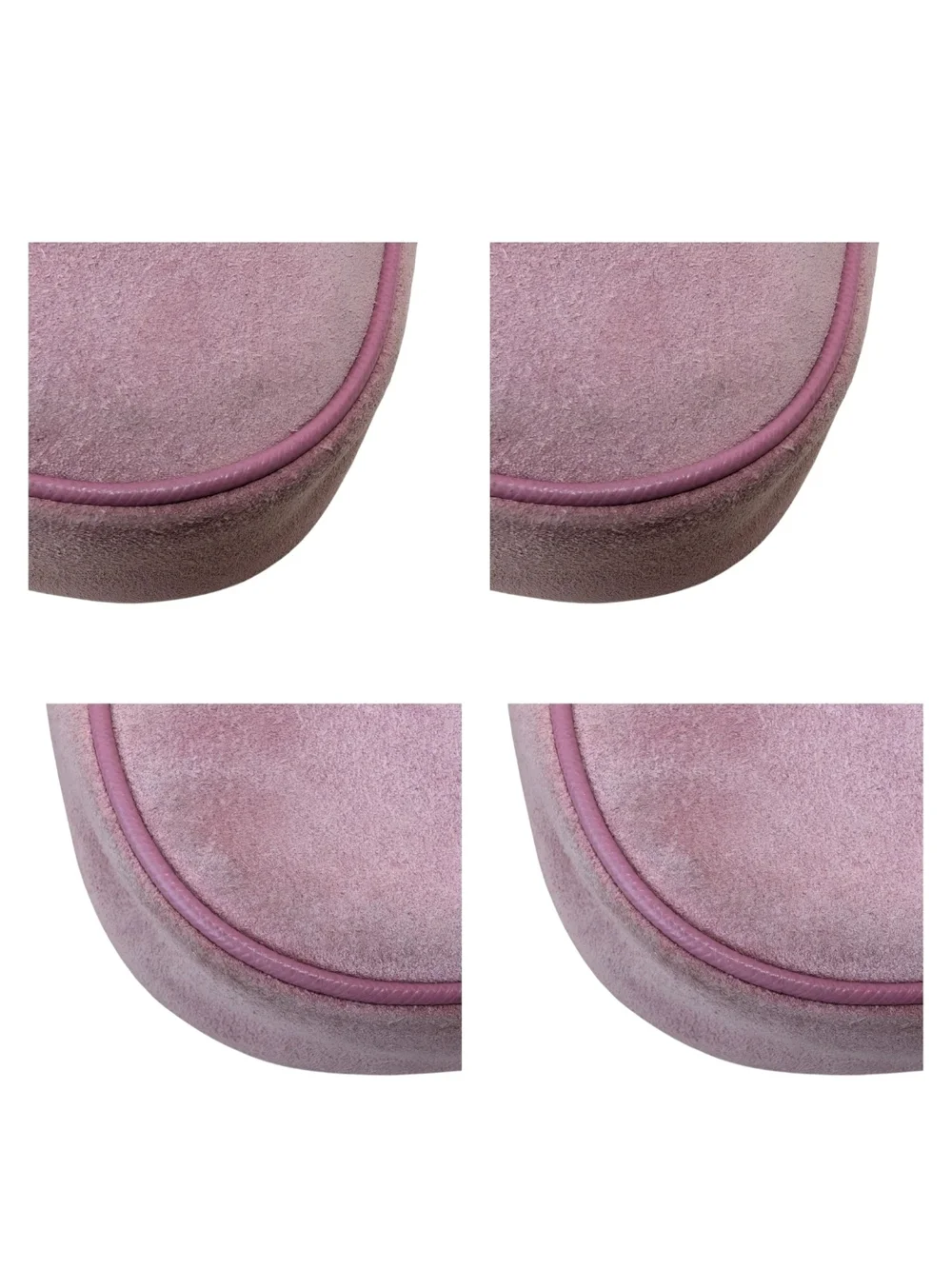 Salvatore Ferragamo Pink Suede & Leather Mini Shoulder Bag With Chain Link Strap - Picture 9 of 16